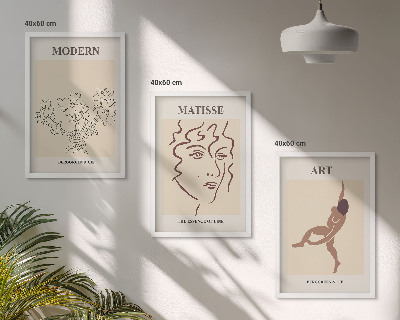 Tavelpaket med ramar Snygg grafik blommor karaktärer