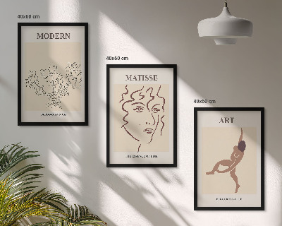 Tavelpaket med ramar Snygg grafik blommor karaktärer