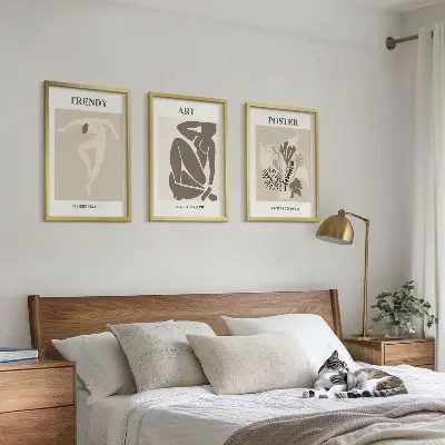 Matisses växtfigurer tavelset med ramar
