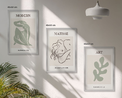 Tavelpaket med ramar Snygg design av växtkaraktärer