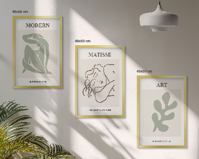 Tavelpaket med ramar Snygg design av växtkaraktärer