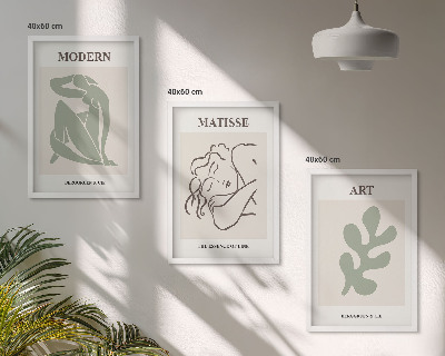 Tavelpaket med ramar Snygg design av växtkaraktärer