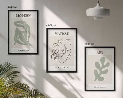 Tavelpaket med ramar Snygg design av växtkaraktärer