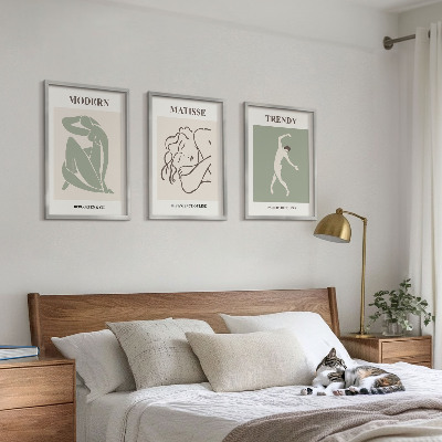 Tavelpaket med ramar Snygga minimalistiska karaktärer