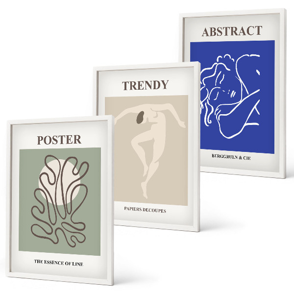 Tavelpaket med ramar Henri Matisse pastellgrafik