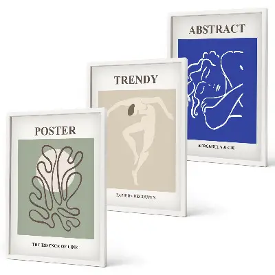 Henri Matisse pastellgrafik tavelset med ramar