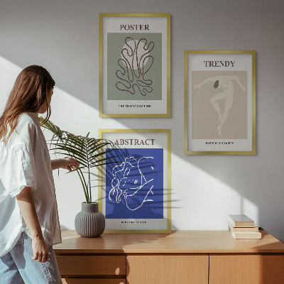 Tavelpaket med ramar Henri Matisse pastellgrafik