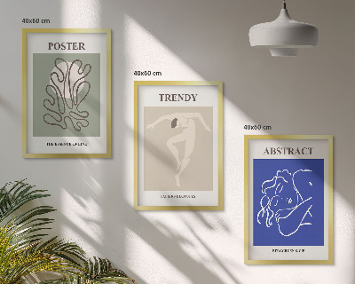 Tavelpaket med ramar Henri Matisse pastellgrafik