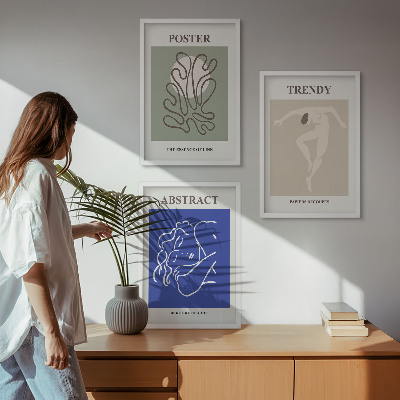 Tavelpaket med ramar Henri Matisse pastellgrafik