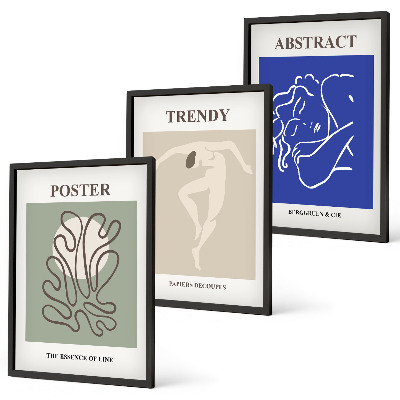 Tavelpaket med ramar Henri Matisse pastellgrafik