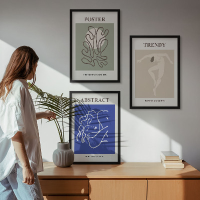 Tavelpaket med ramar Henri Matisse pastellgrafik