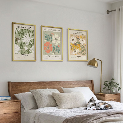 Tavelpaket med ramar Blommotiv från städer runt om i världen