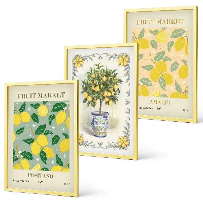Tavelset med ramar Citrusfrukter från Italien
