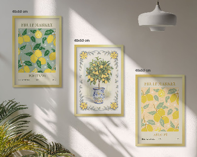Tavelpaket med ramar Citrusfrukter Italien