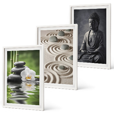 Tavelpaket med ramar Avkopplande utsikt över Zen Buddha