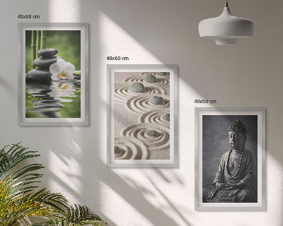 Tavelpaket med ramar Avkopplande utsikt över Zen Buddha
