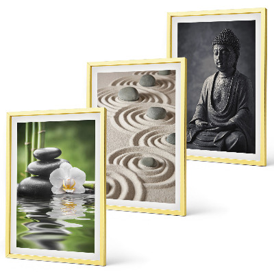 Tavelpaket med ramar Avkopplande utsikt över Zen Buddha