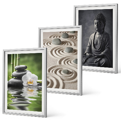 Tavelpaket med ramar Avkopplande utsikt över Zen Buddha
