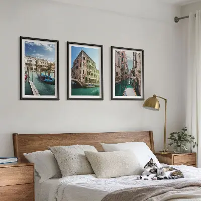 Arkitektur av Venedigs kanaler tavelpaket med ramar