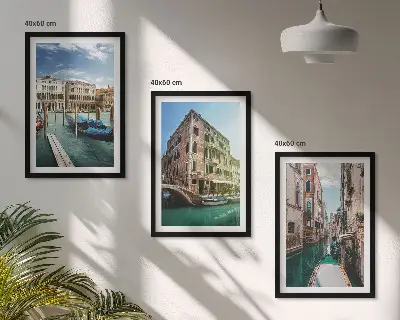 Arkitektur av Venedigs kanaler tavelpaket med ramar
