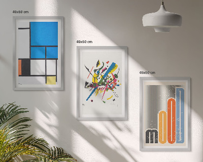 Set om 3 tavlor Abstrakta moderna geometrier