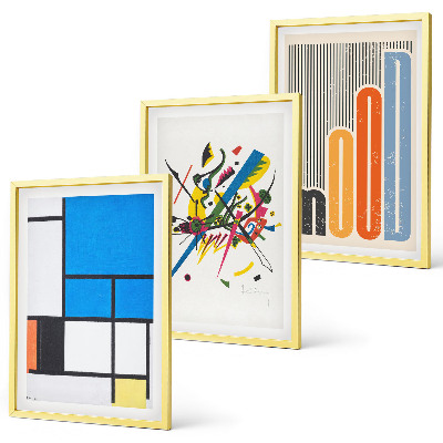 Set om 3 tavlor Abstrakta moderna geometrier