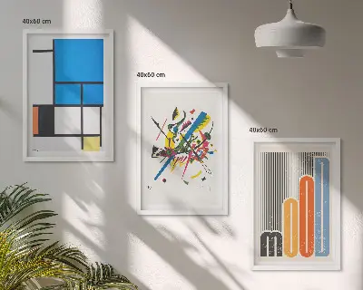 Abstrakta moderna geometrier set om 3 tavlor