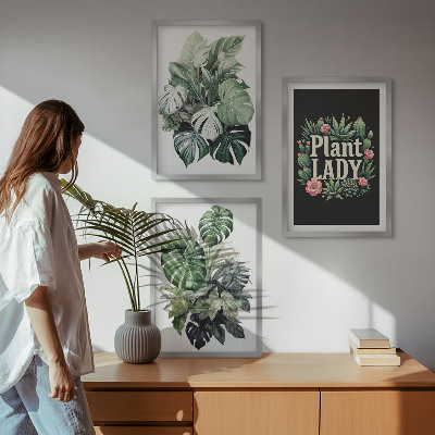 Tavelpaket med ramar Tropiska växter Plant Lady