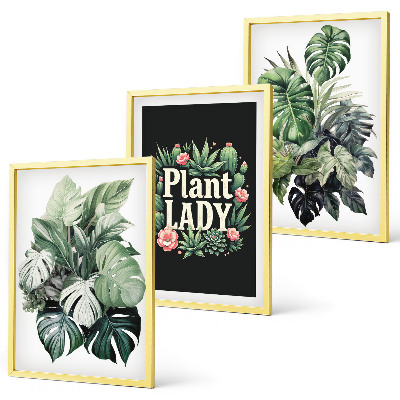 Tavelpaket med ramar Tropiska växter Plant Lady