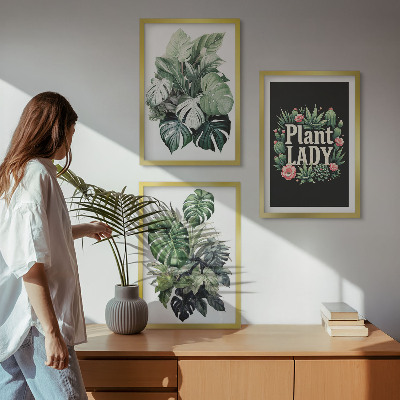 Tavelpaket med ramar Tropiska växter Plant Lady