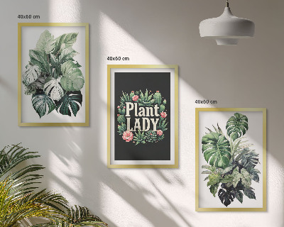 Tavelpaket med ramar Tropiska växter Plant Lady