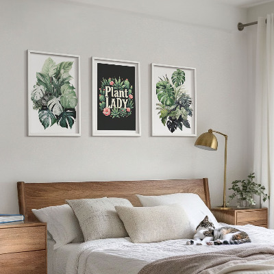 Tavelpaket med ramar Tropiska växter Plant Lady