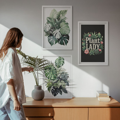 Tavelpaket med ramar Tropiska växter Plant Lady