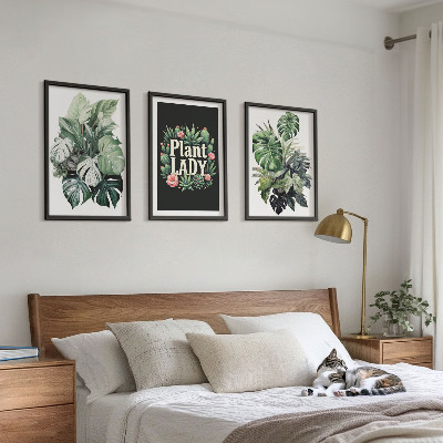 Tavelpaket med ramar Tropiska växter Plant Lady