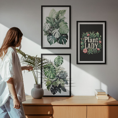 Tavelpaket med ramar Tropiska växter Plant Lady