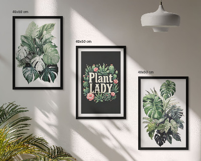 Tavelpaket med ramar Tropiska växter Plant Lady