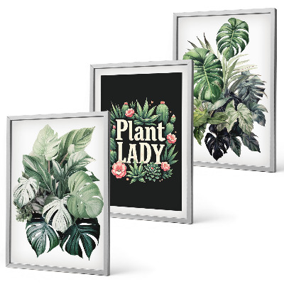 Tavelpaket med ramar Tropiska växter Plant Lady