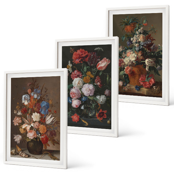 Tavelpaket med ramar Blommor i vaser kompositioner