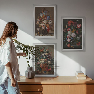 Tavelpaket med ramar Blommor i vaser kompositioner