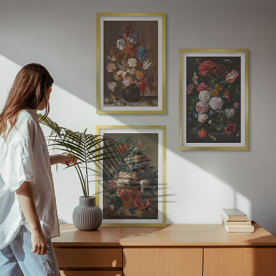 Tavelpaket med ramar Blommor i vaser kompositioner