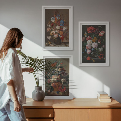 Tavelpaket med ramar Blommor i vaser kompositioner