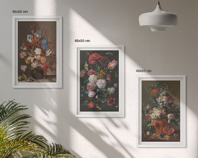 Tavelpaket med ramar Blommor i vaser kompositioner