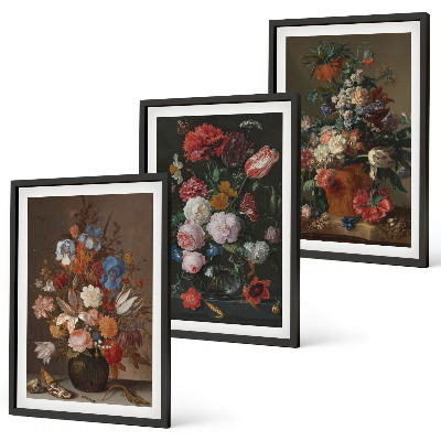 Tavelpaket med ramar Blommor i vaser kompositioner