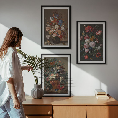 Tavelpaket med ramar Blommor i vaser kompositioner