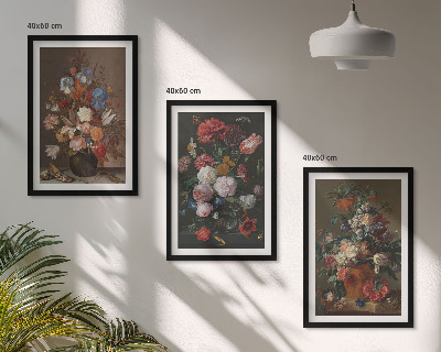 Tavelpaket med ramar Blommor i vaser kompositioner
