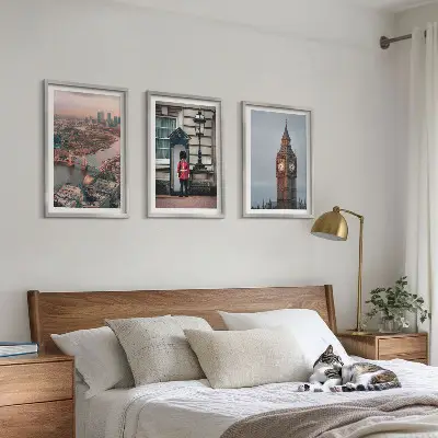 London Bridge och Big Ben tavlor tavelset för väggen ovanför soffan