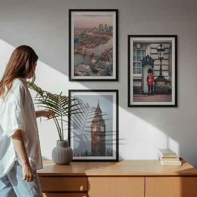 Tavelset ovanför soffa London Bridge Guardian Big Ben