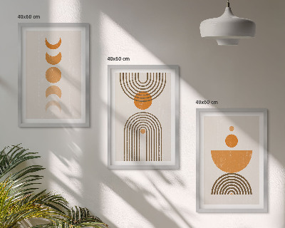 Tavelset ovanför soffa Boho minimalistiska dekorationer