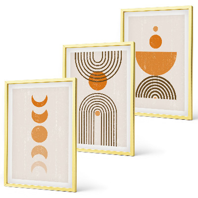 Tavelset ovanför soffa Boho minimalistiska dekorationer