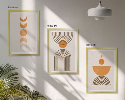 Tavelset ovanför soffa Boho minimalistiska dekorationer